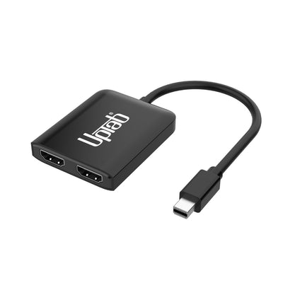 UPTab Mini DisplayPort to Dual HDMI 4K 60Hz MST Adapter – Compact design for seamless multi-monitor connectivity, supporting dual 4K displays with HDR